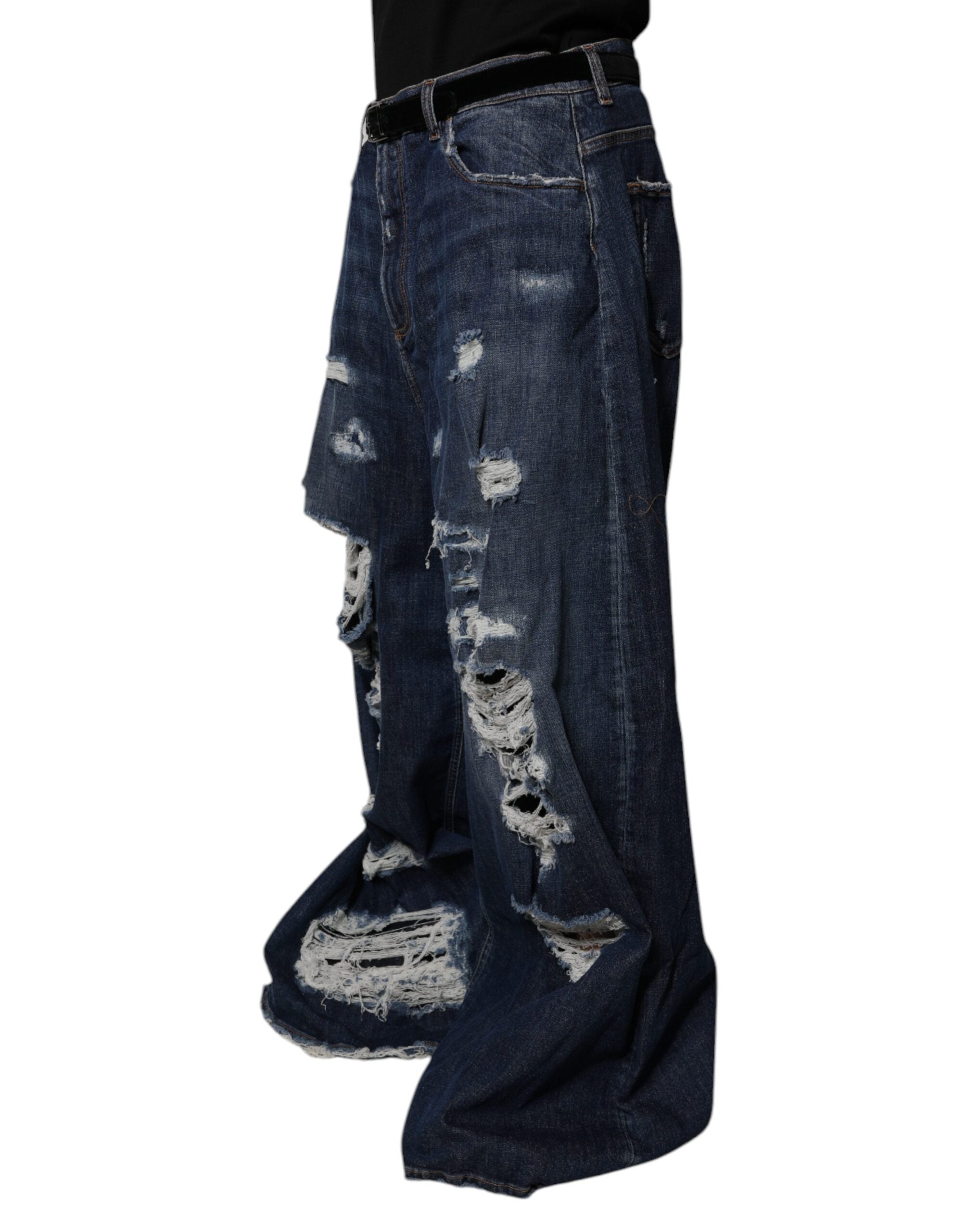 Dolce & Gabbana 98% Cotton jeans in navy — view 3