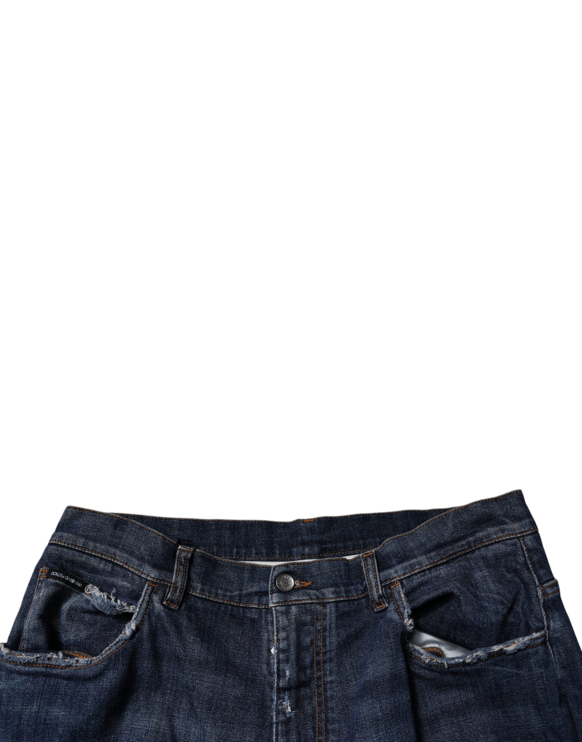 Dolce & Gabbana 98% Cotton jeans in navy — view 5
