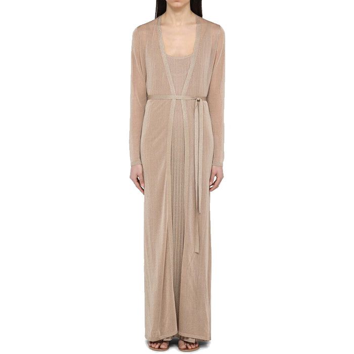 Lurex Robby Cardigan Beige Metal Fibre Viscose
