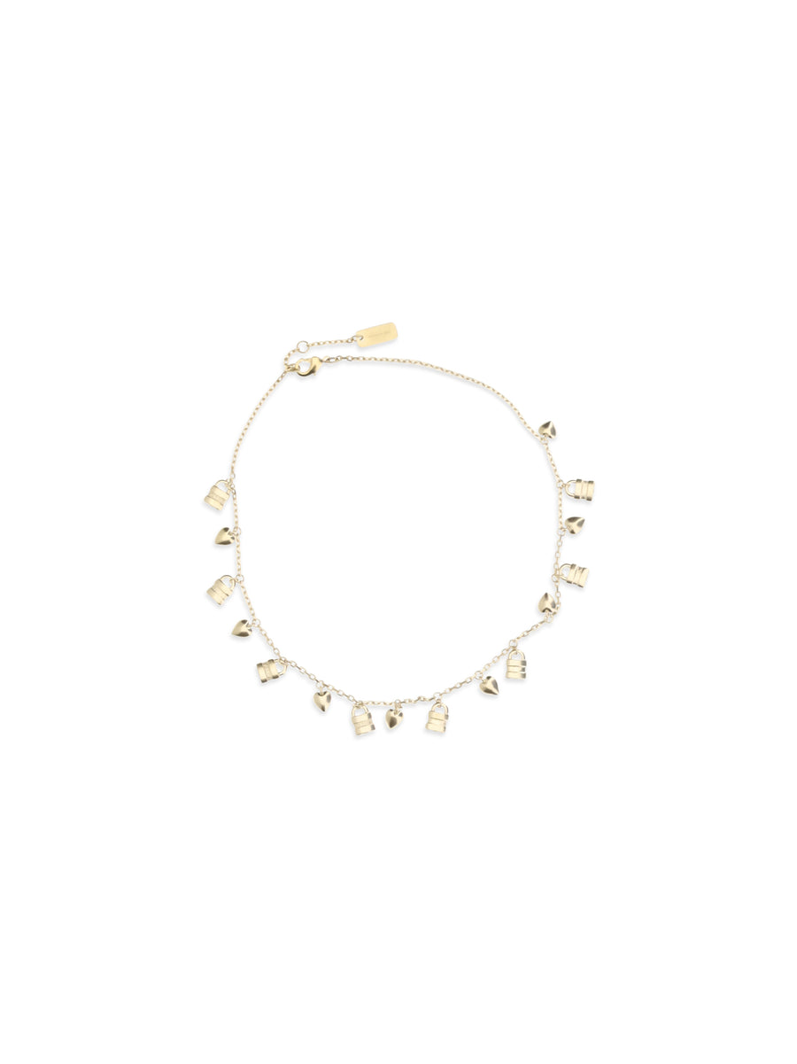 Necklace Mini Paddington Gold-Tone Vintage Gold Brass Necklaces