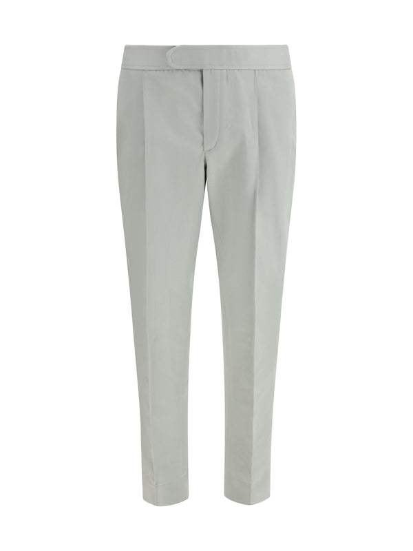 Brioni 53% Linen; 47% Cotton trouser in gray