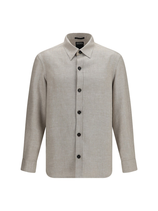 Cashmere, Linen, And Silk Overshirt 054 Shirt