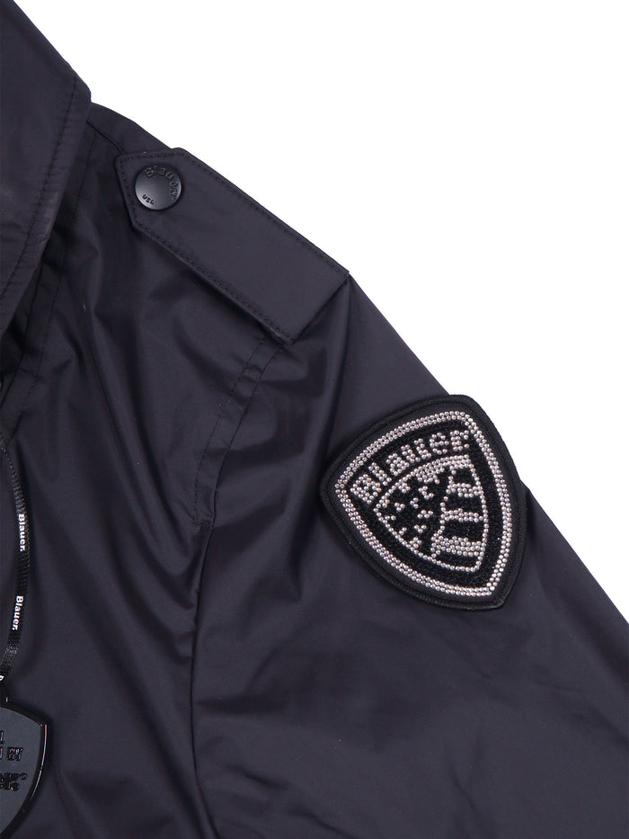 Jacket Black Polyamide Giubbino Corto
