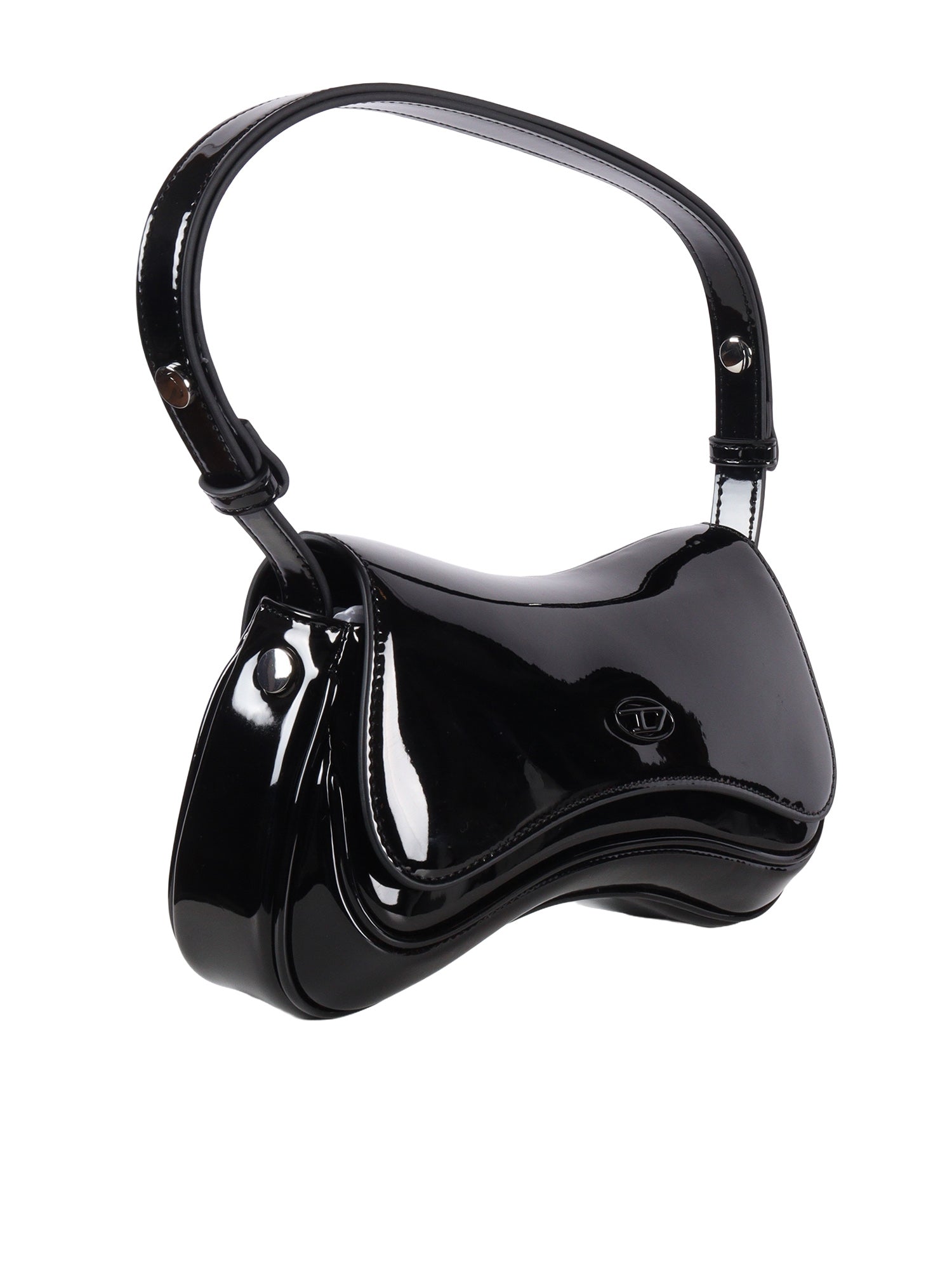 Clutches Black Polyurethane Handbag