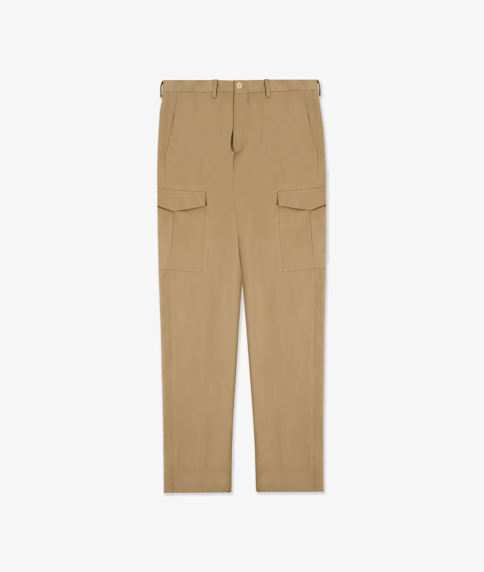 Cotton Cargo Austin Beige Trousers No Pinces