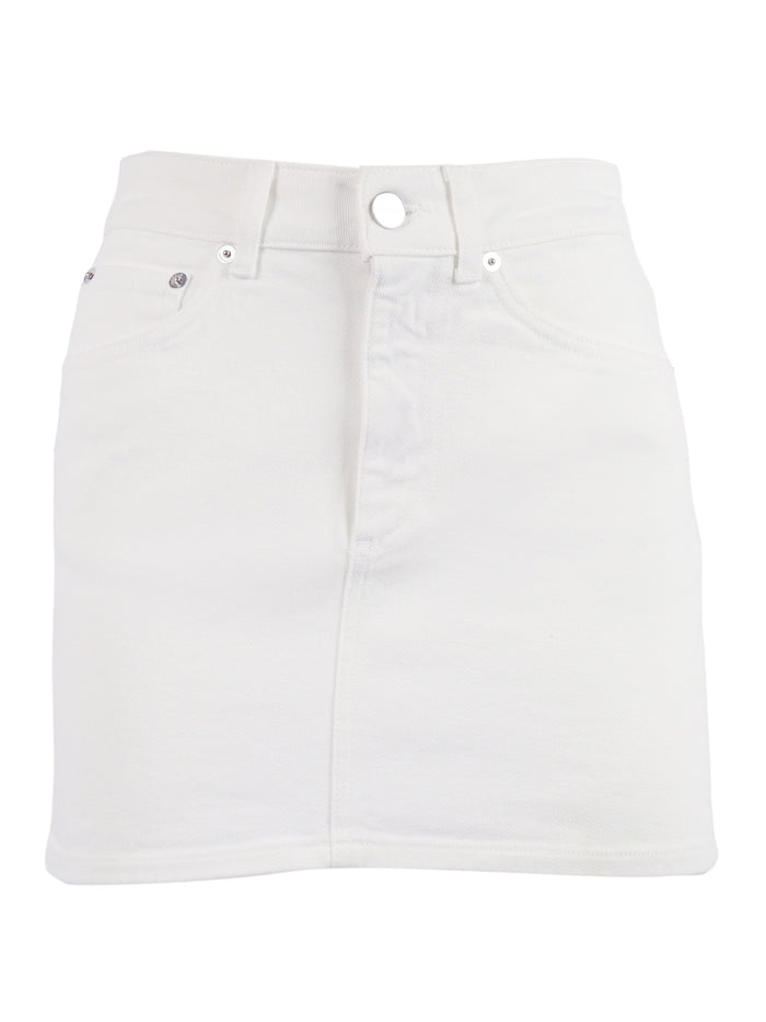 SKIRT White Cotton Elastane
