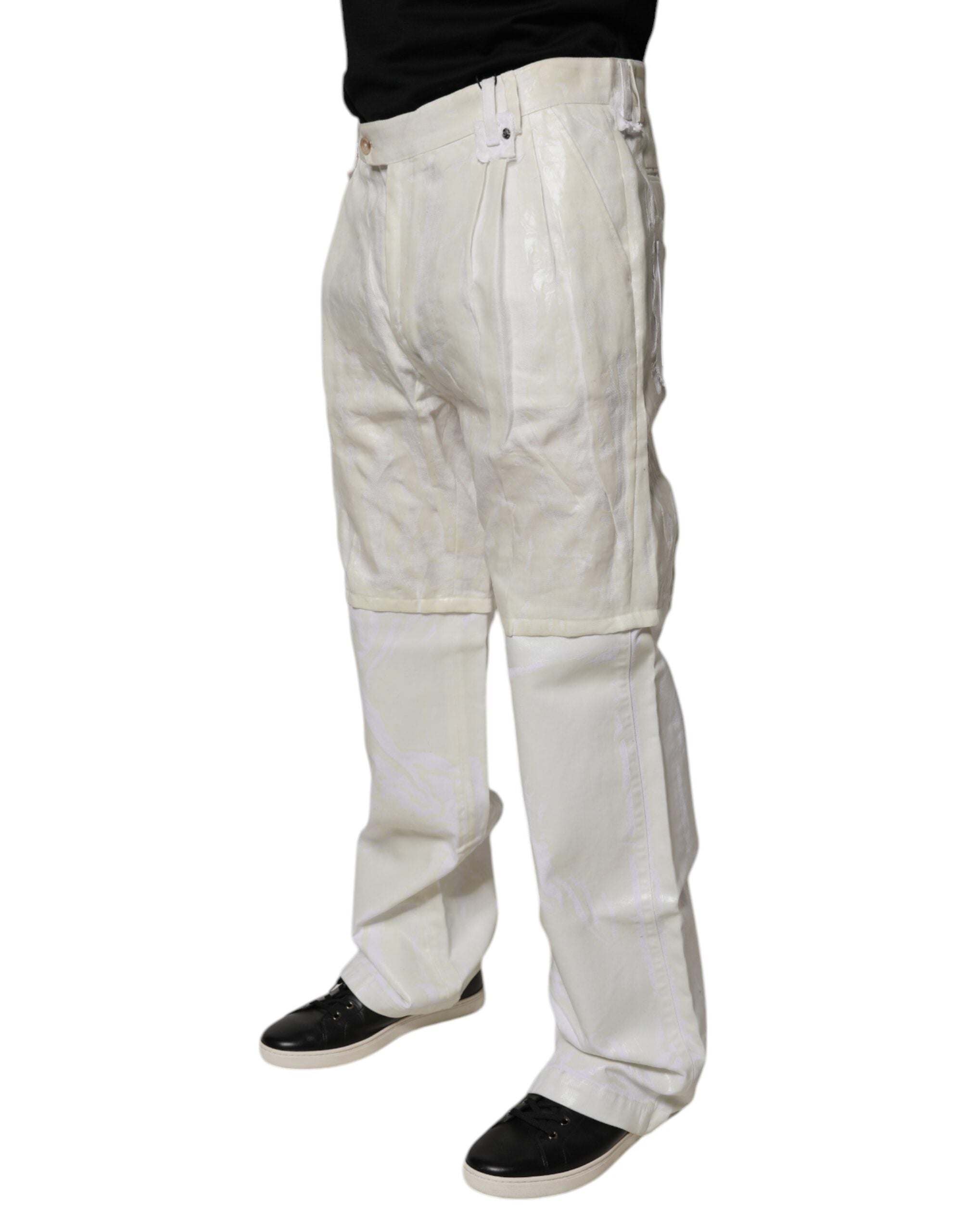 Dolce & Gabbana 100% Linen trousers in white — view 3