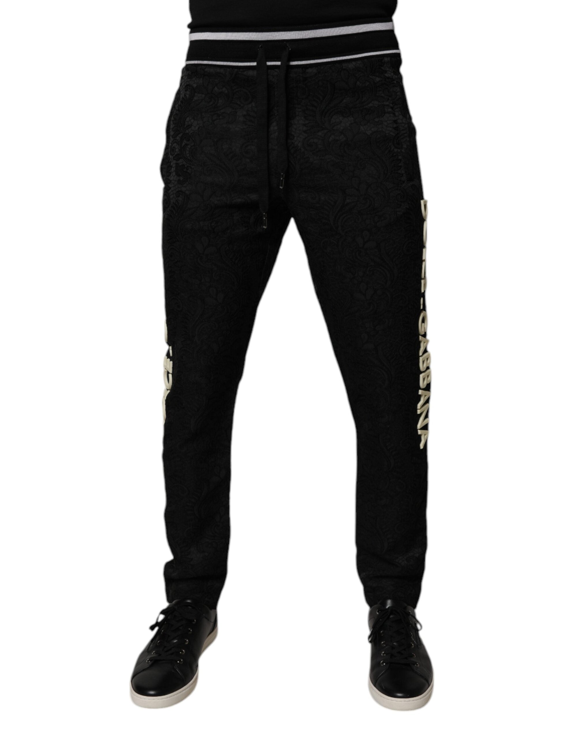 Dolce & Gabbana 57% Acetate 40% Polyester 3% Nylon joggers in black