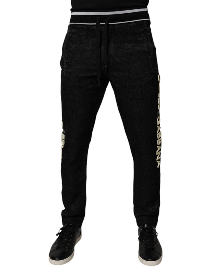 Dolce & Gabbana 57% Acetate 40% Polyester 3% Nylon joggers in black