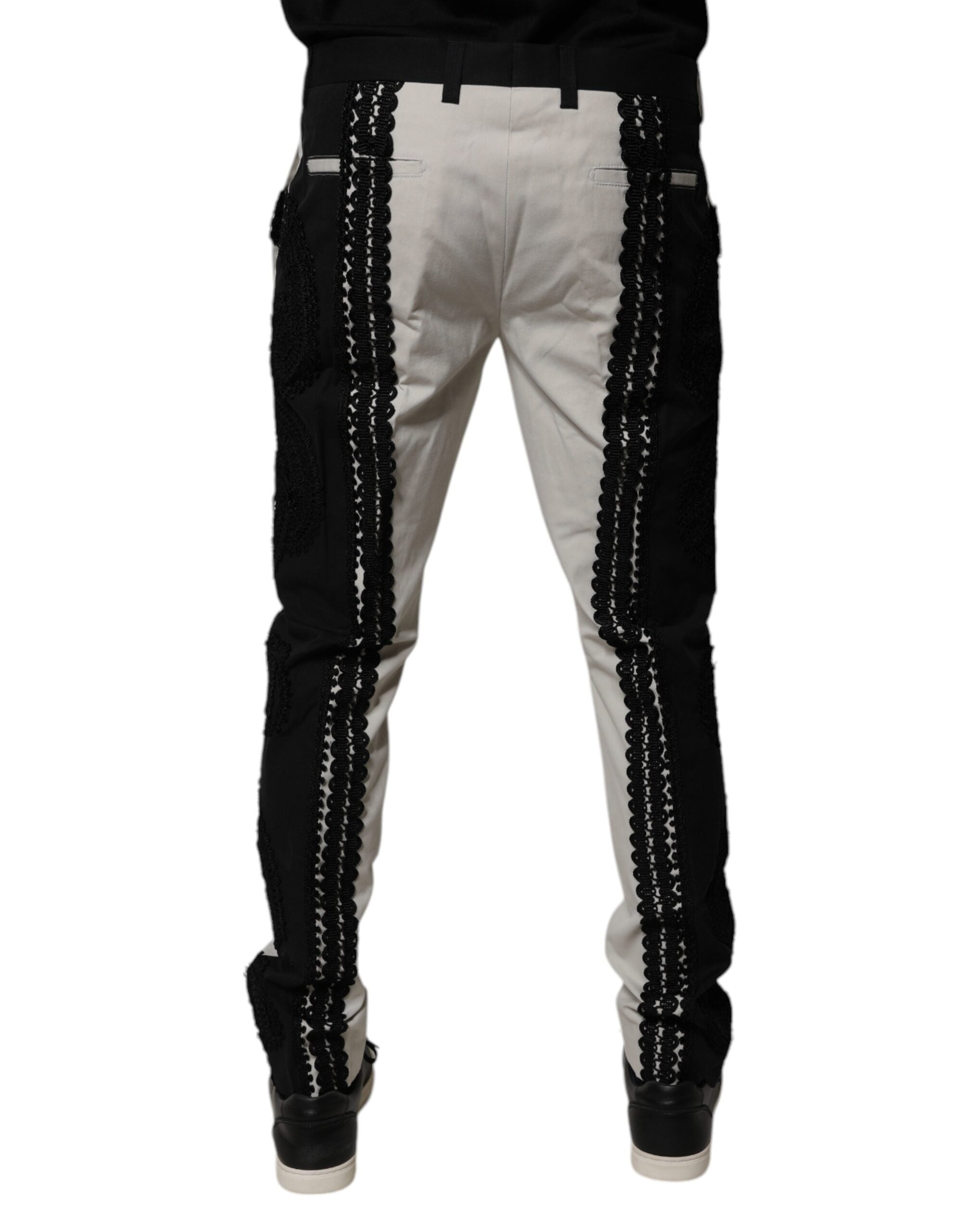 Dolce & Gabbana 97% Cotton trousers in white — view 4