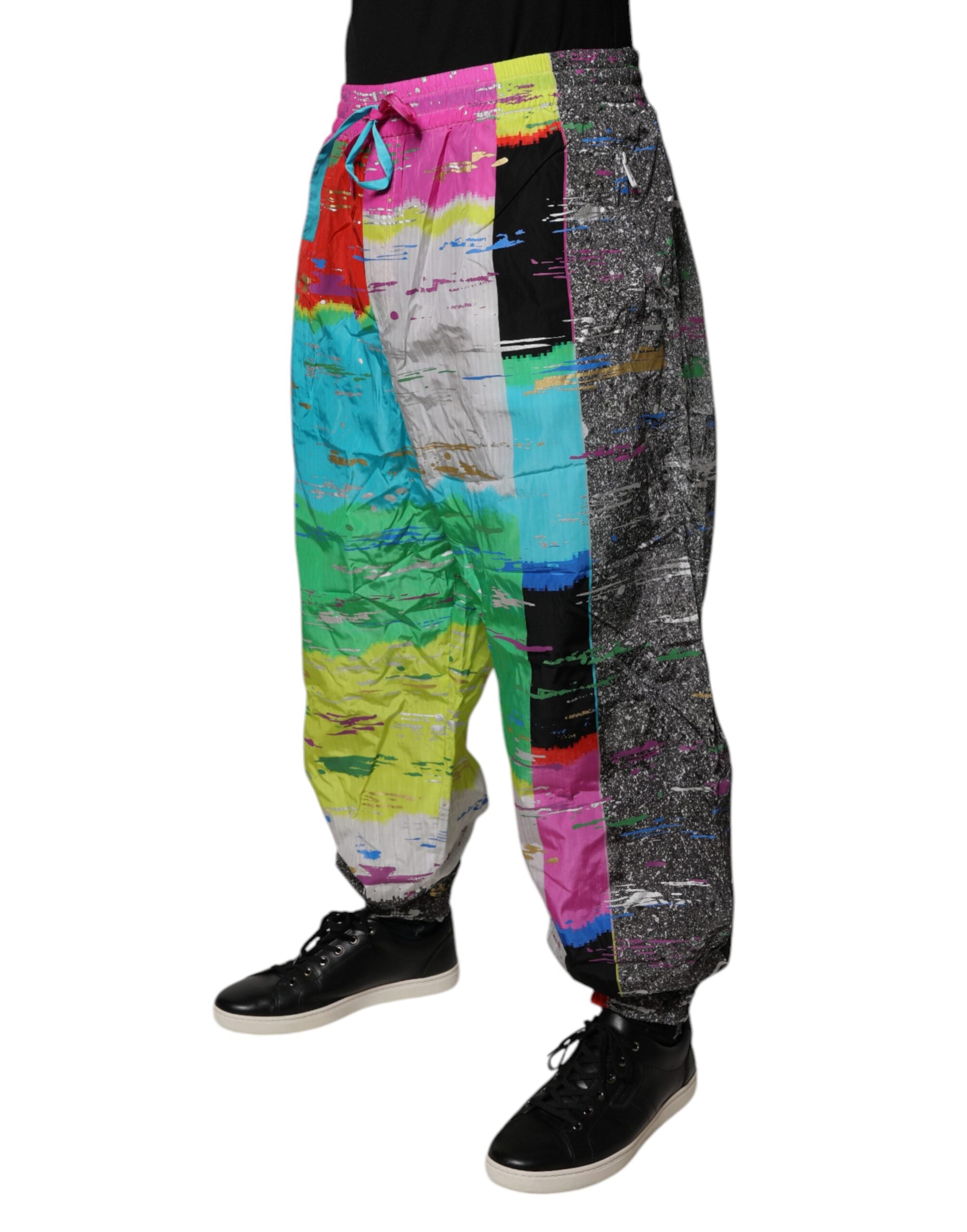 Dolce & Gabbana 100% Nylon joggers in multicolor — view 3