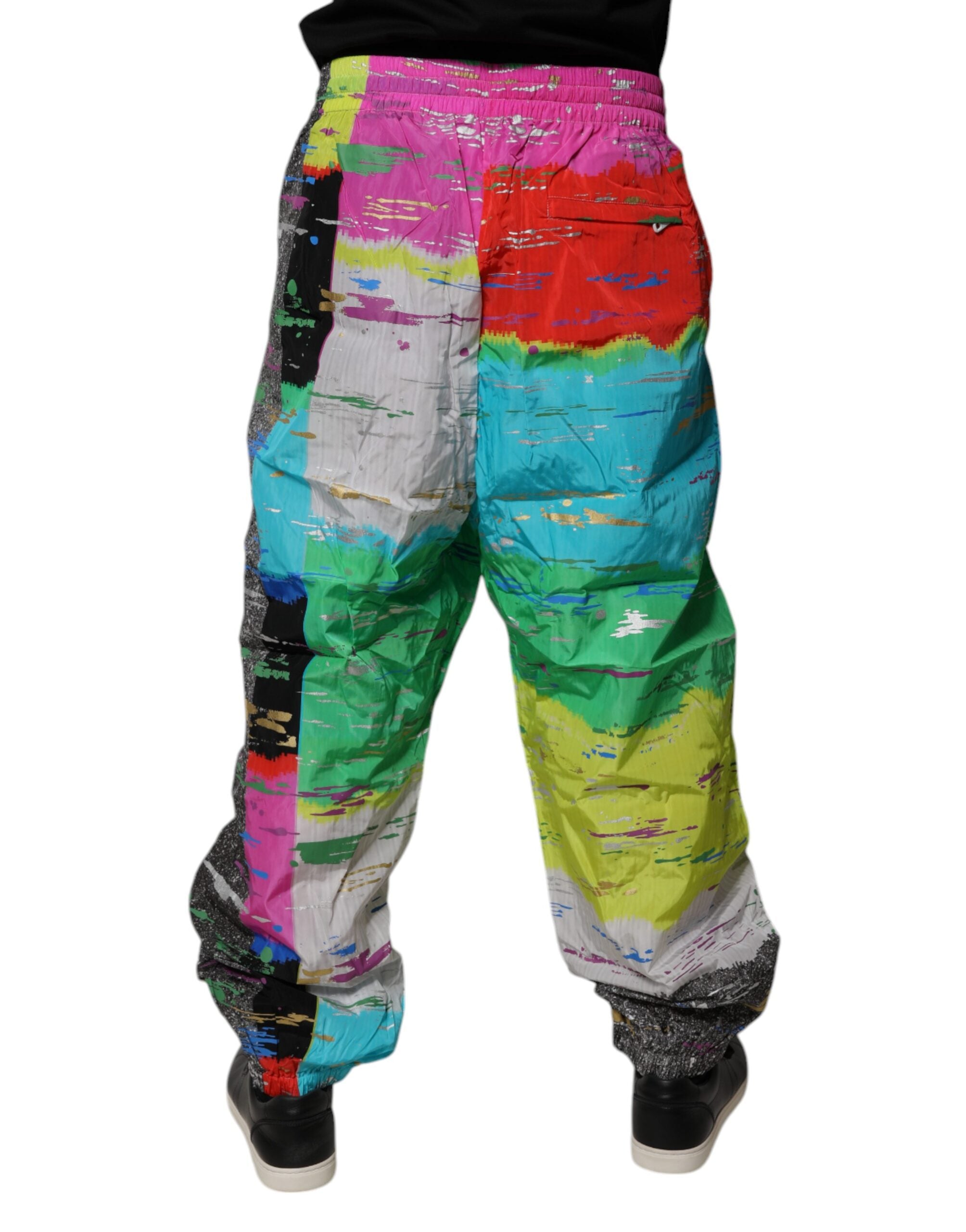 Dolce & Gabbana 100% Nylon joggers in multicolor — view 4