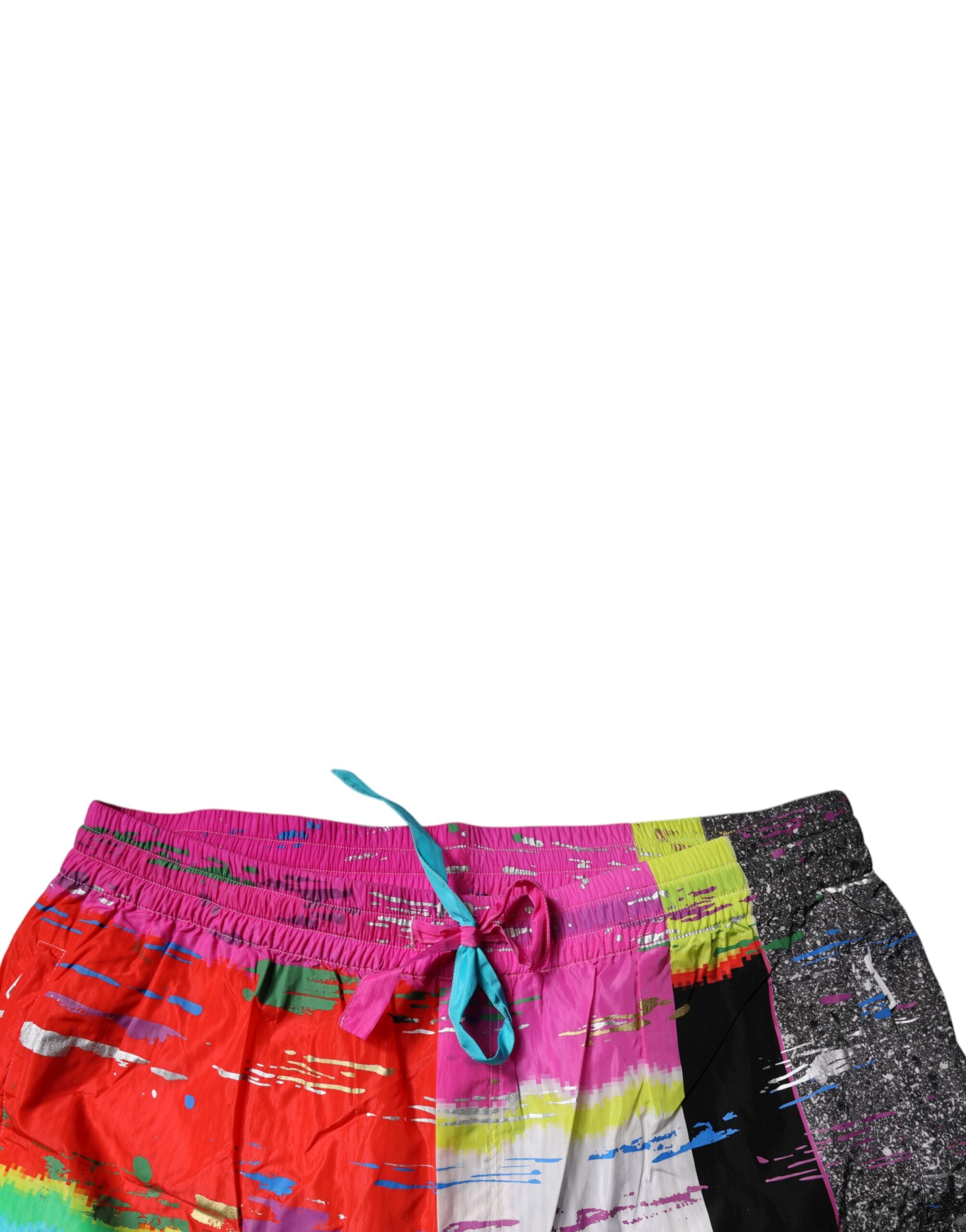 Dolce & Gabbana 100% Nylon joggers in multicolor — view 5