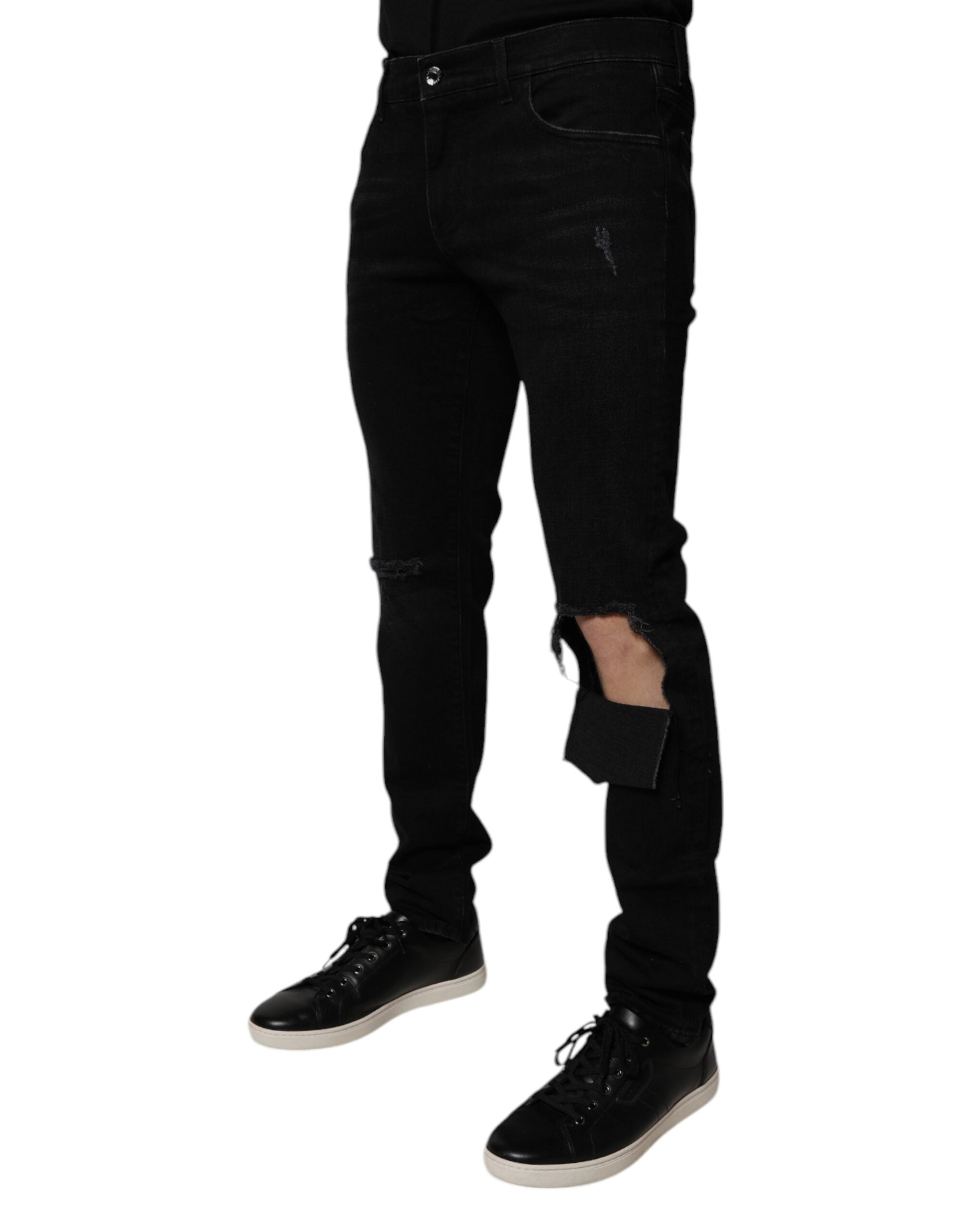 Dolce & Gabbana 98% Cotton 2% Elastane jeans in black — view 3