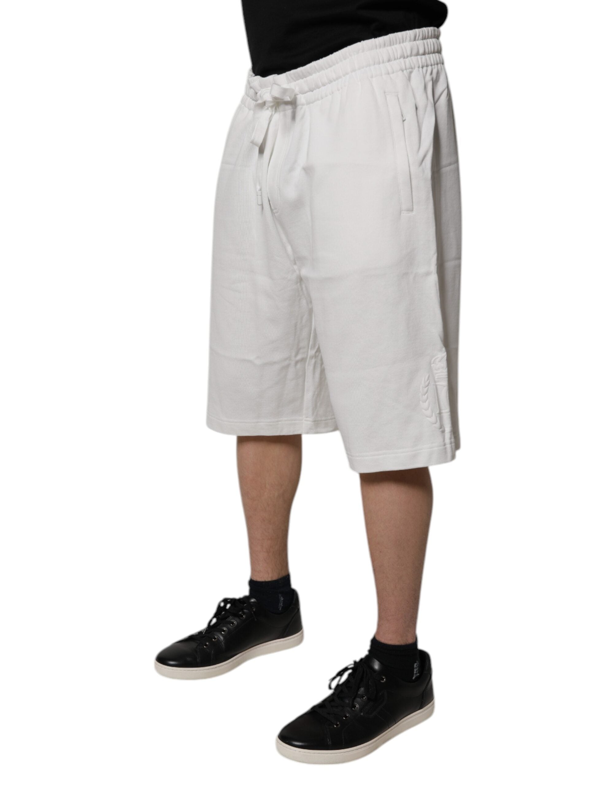 Dolce & Gabbana 100% Cotton bermuda shorts in white — view 3