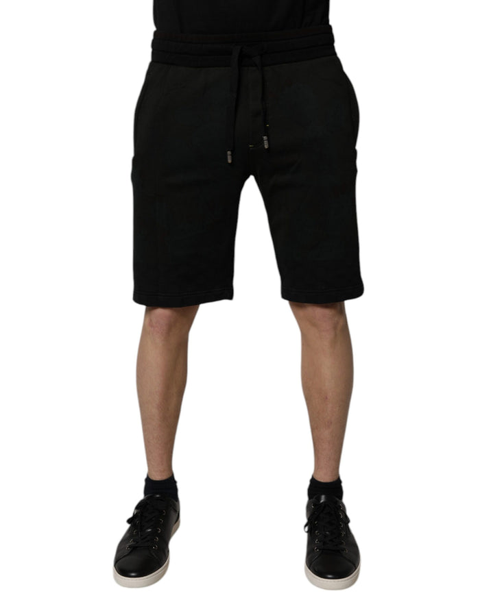 Dolce & Gabbana 100% Cotton bermuda shorts in black