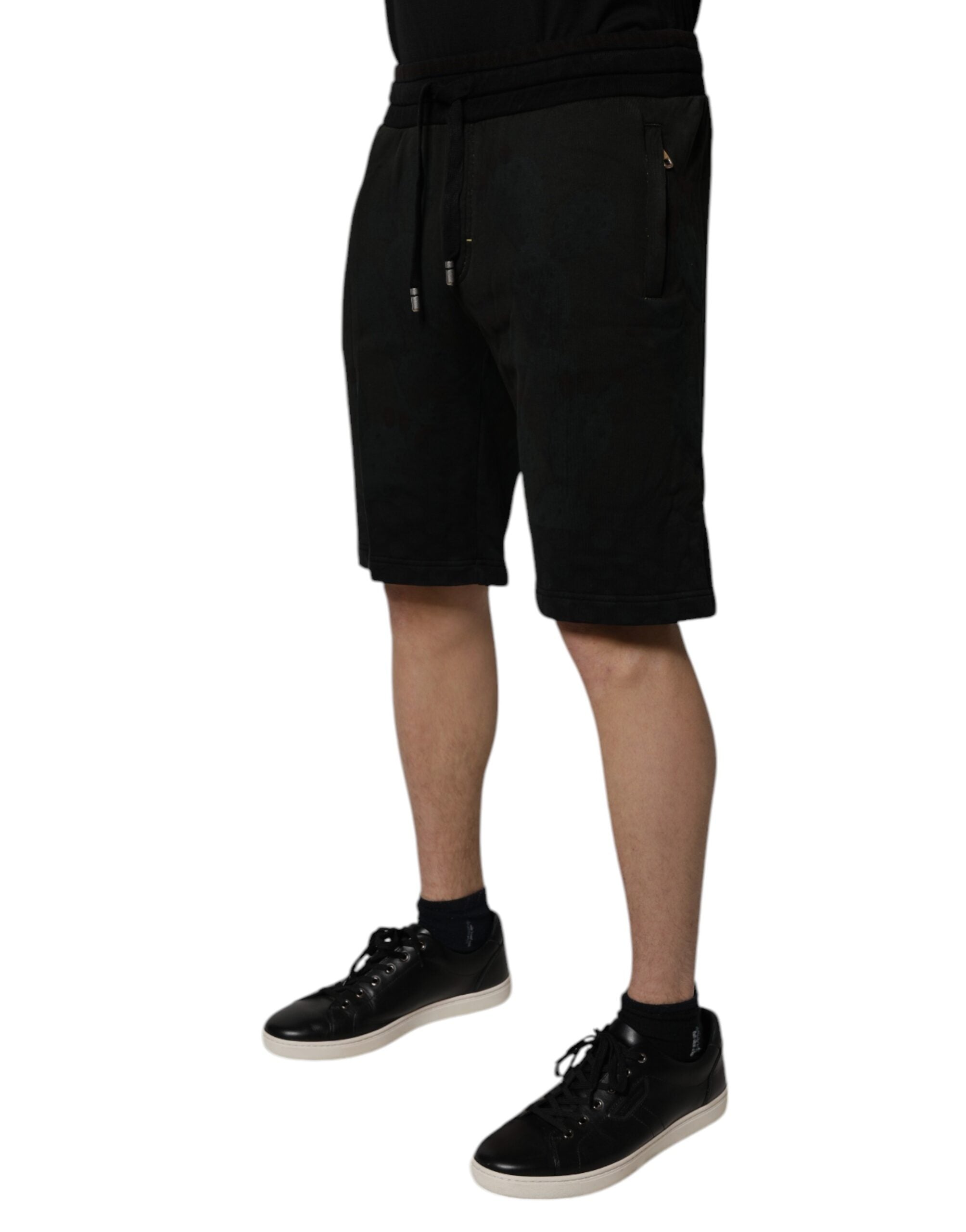 Dolce & Gabbana 100% Cotton bermuda shorts in black — view 3