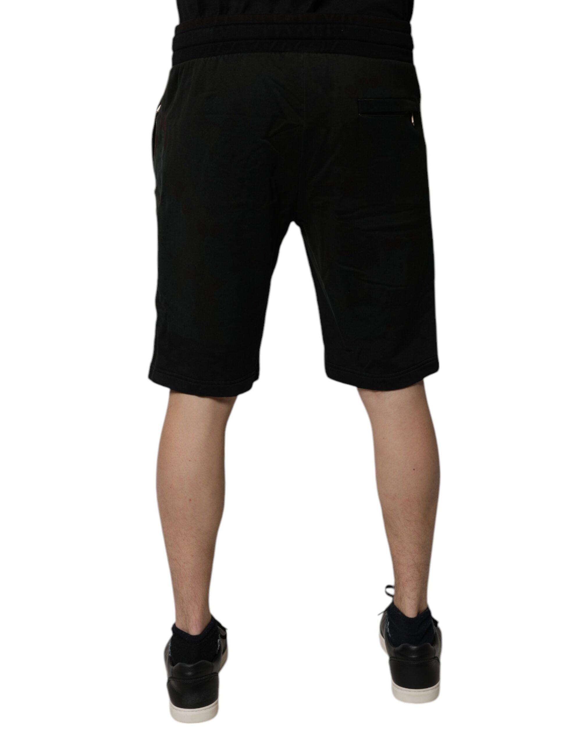 Dolce & Gabbana 100% Cotton bermuda shorts in black — view 4