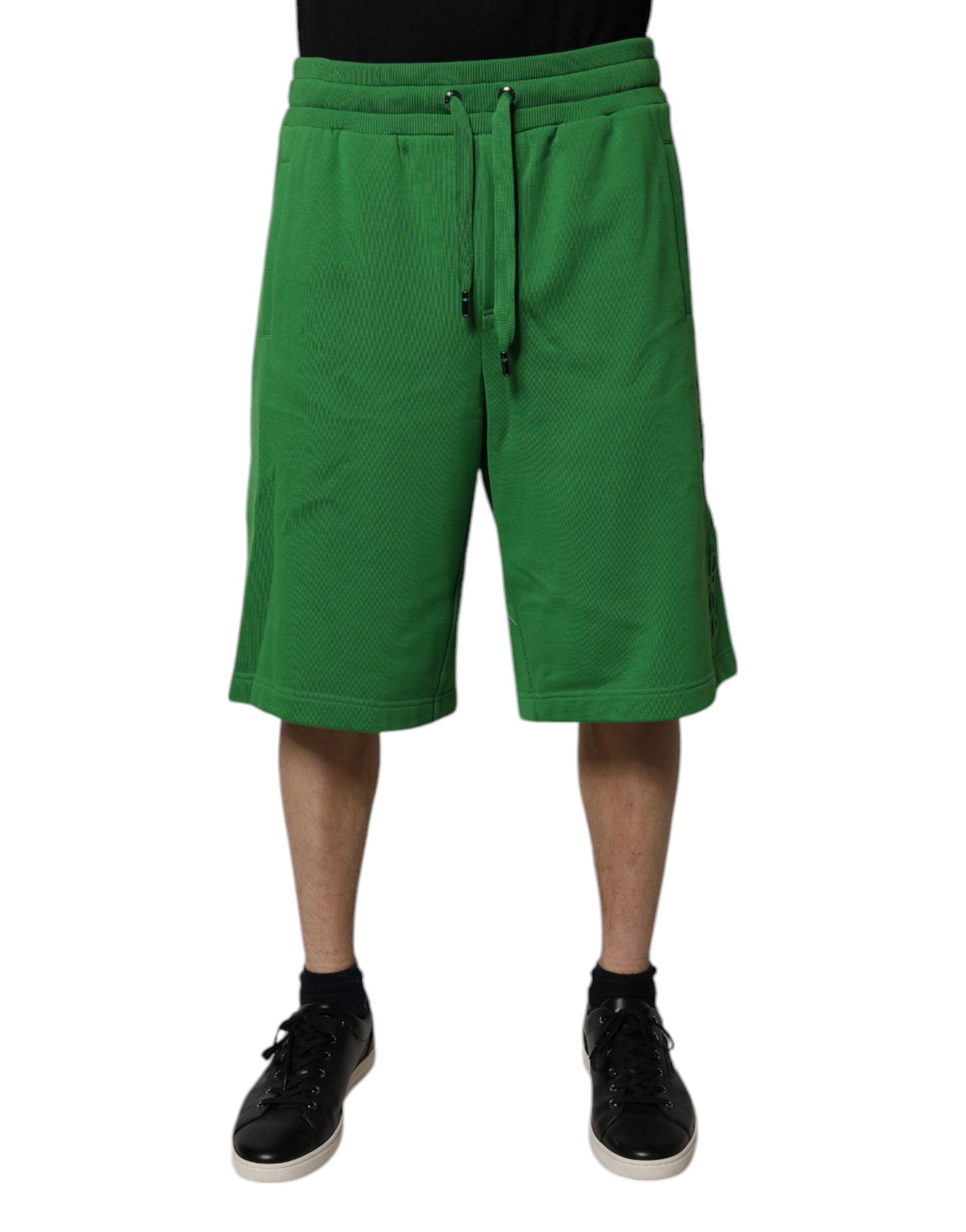 Dolce & Gabbana 89% Cotton bermuda shorts in green