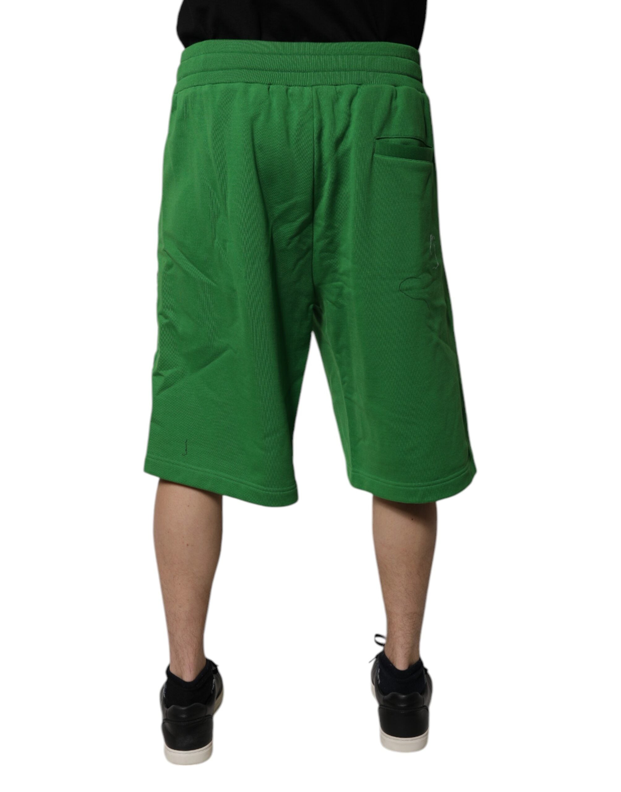 Dolce & Gabbana 89% Cotton bermuda shorts in green — view 4
