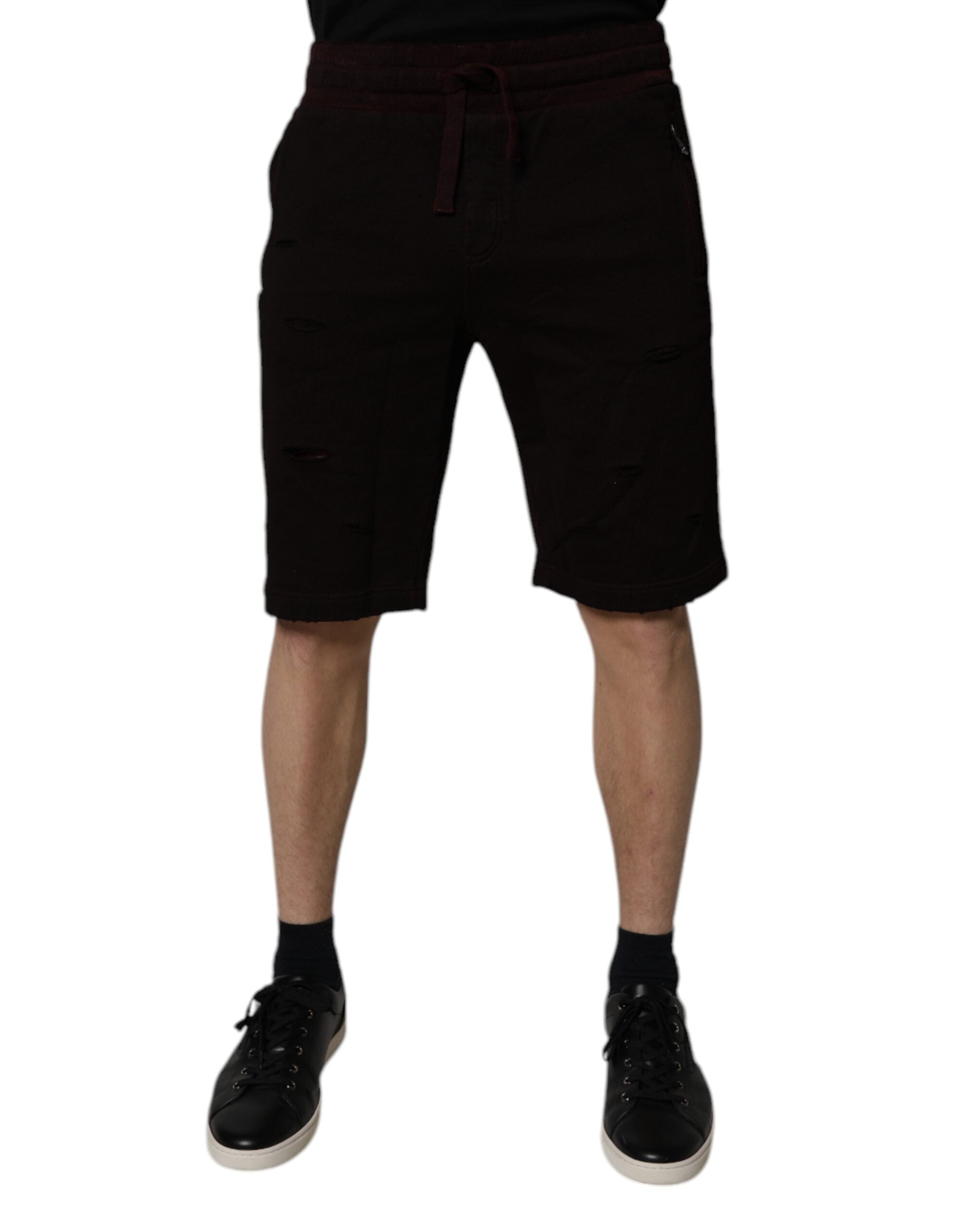 Dolce & Gabbana 100% Cotton bermuda shorts in black