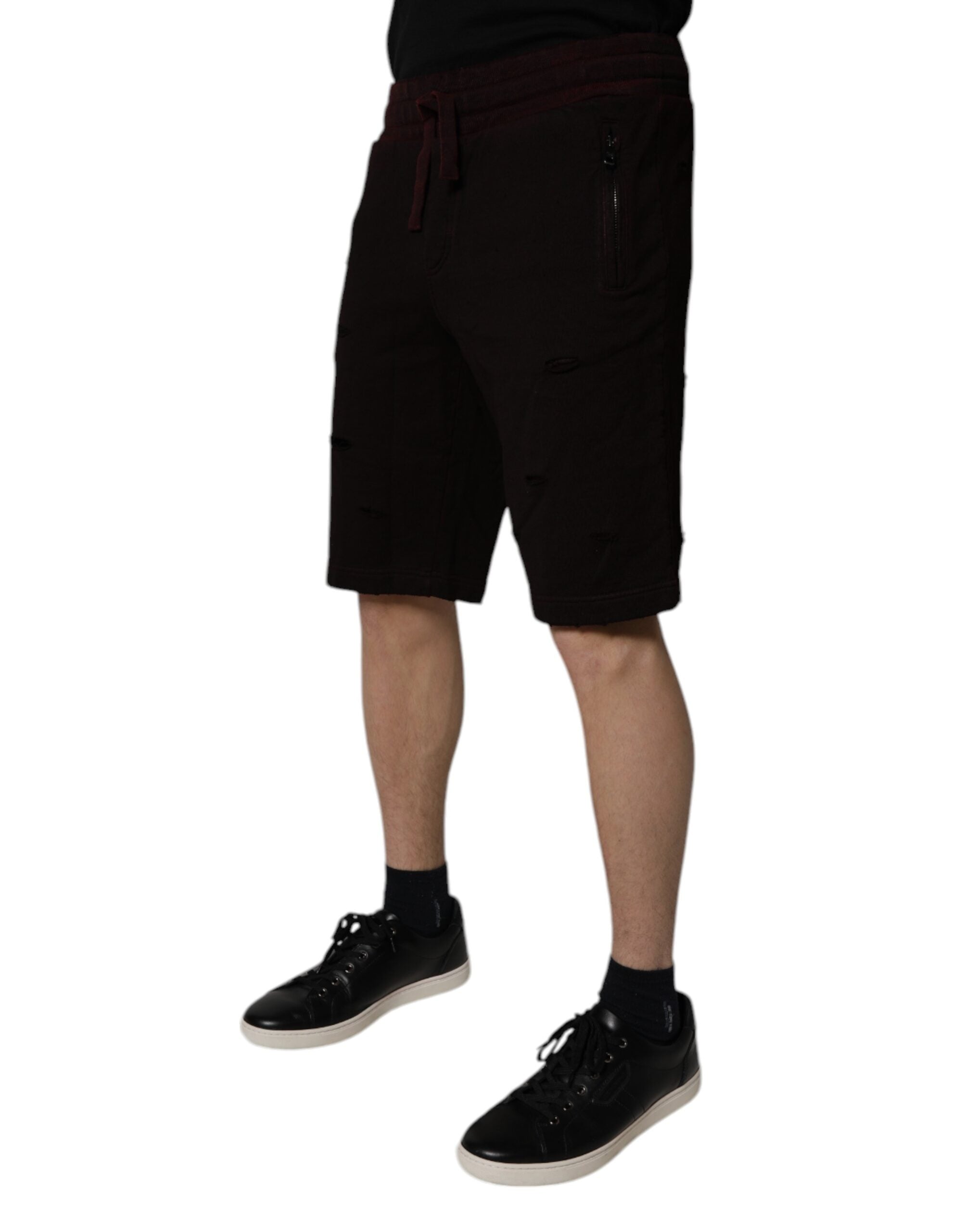 Dolce & Gabbana 100% Cotton bermuda shorts in black — view 3