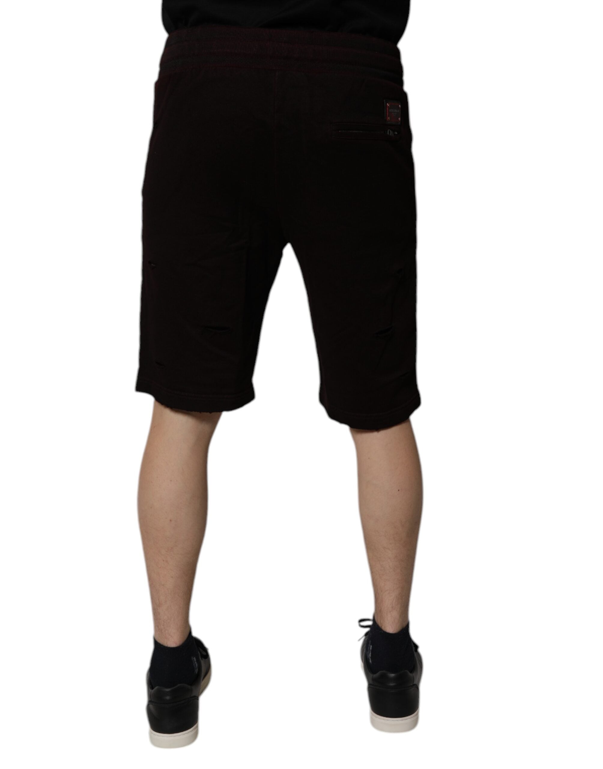 Dolce & Gabbana 100% Cotton bermuda shorts in black — view 4