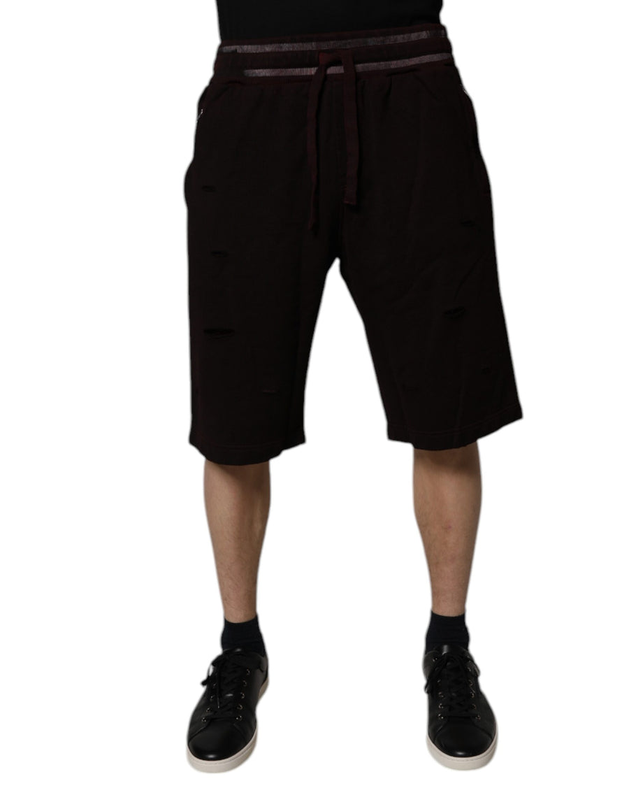 Dolce & Gabbana 100% Cotton bermuda shorts in black