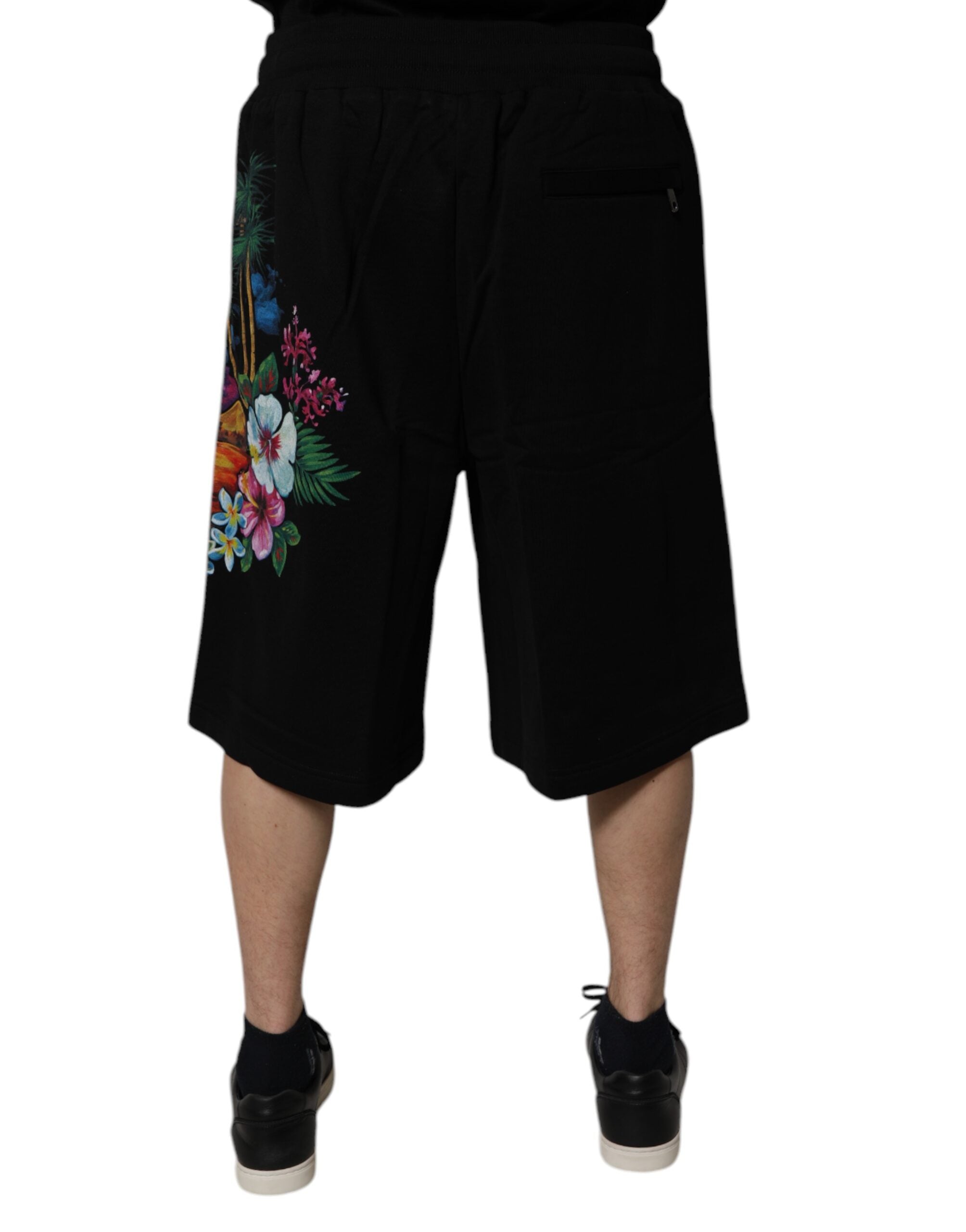 Dolce & Gabbana 100% Cotton bermuda shorts in black — view 4