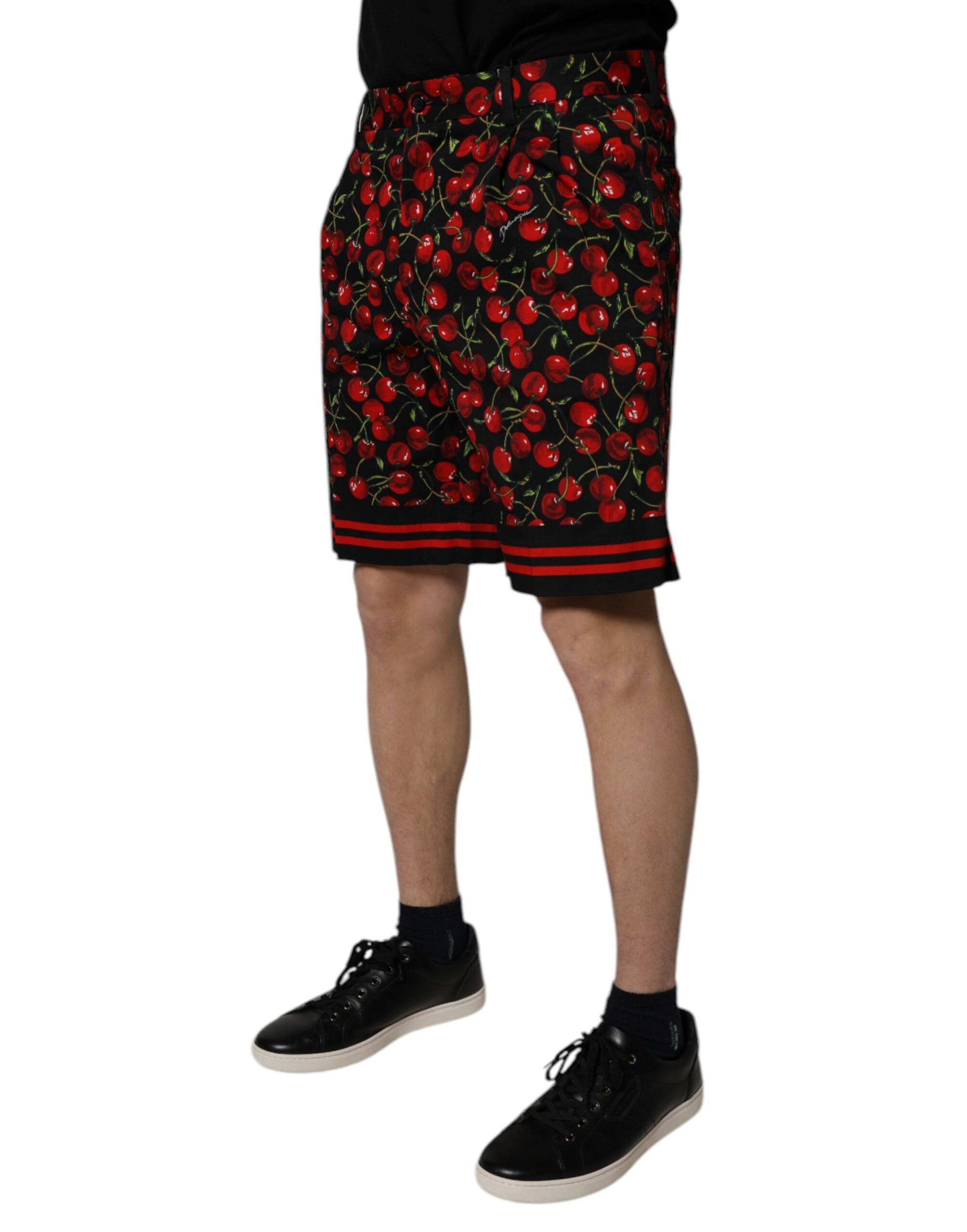 Dolce & Gabbana 100% Cotton bermudas in black — view 3