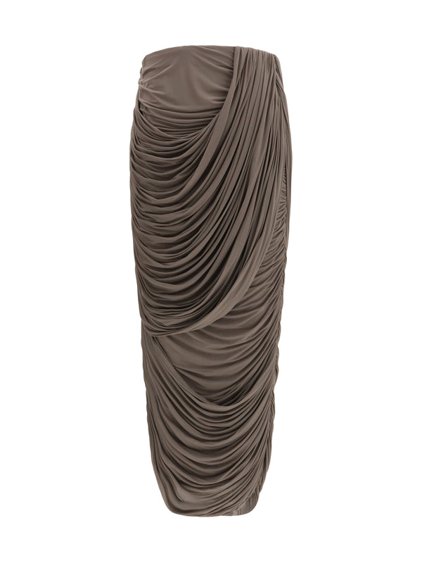 Magda Butrym 92% Cupro; 8% Elastane skirt in brown