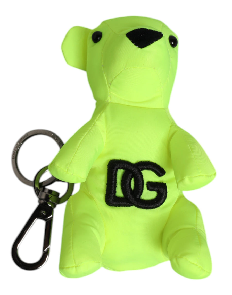 Dolce & Gabbana 60% Polyester 16% Zamac 16% Brass 5% Steel 3% Leather key case in green