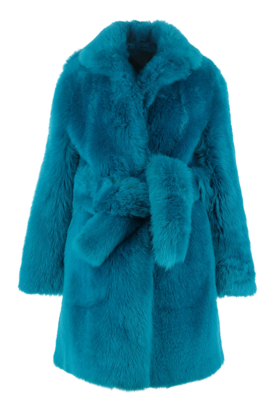 Lamb Fur Coat Blue