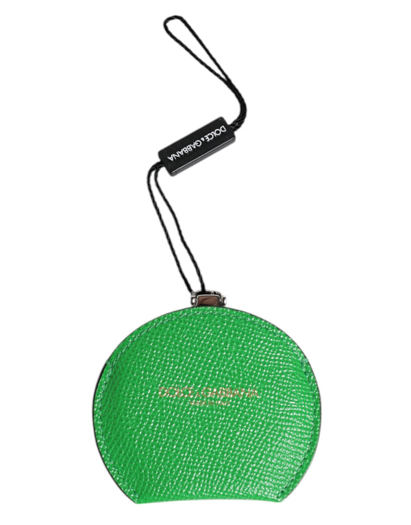 Dolce & Gabbana 100% Calfskin Leather mirror charm in green
