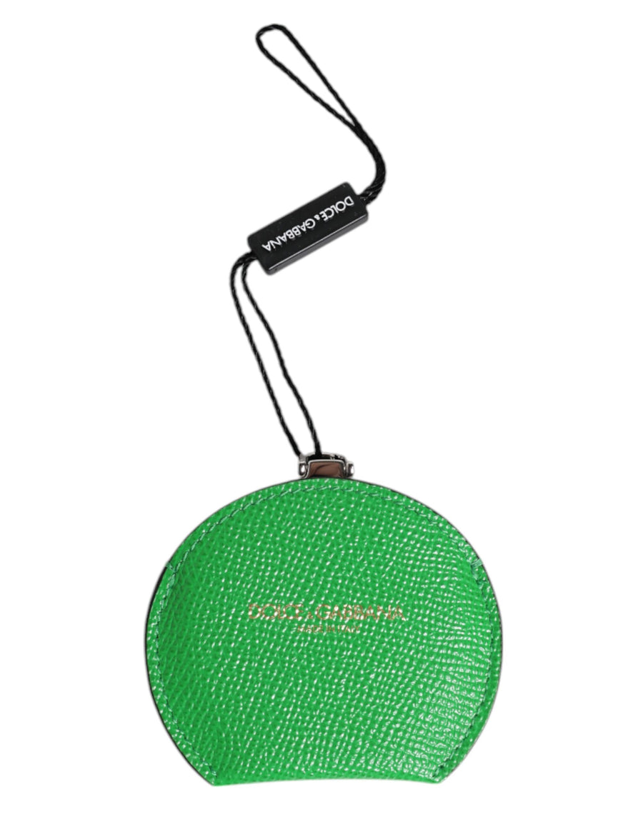 Dolce & Gabbana 100% Calfskin Leather mirror charm in green