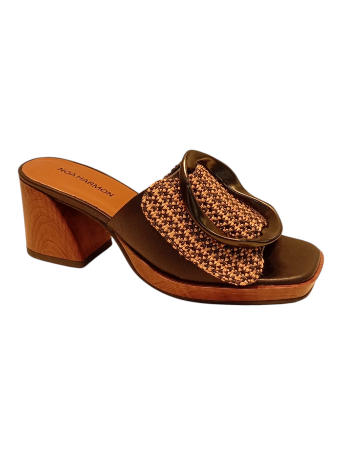 Rose Black Raffia | Shoe