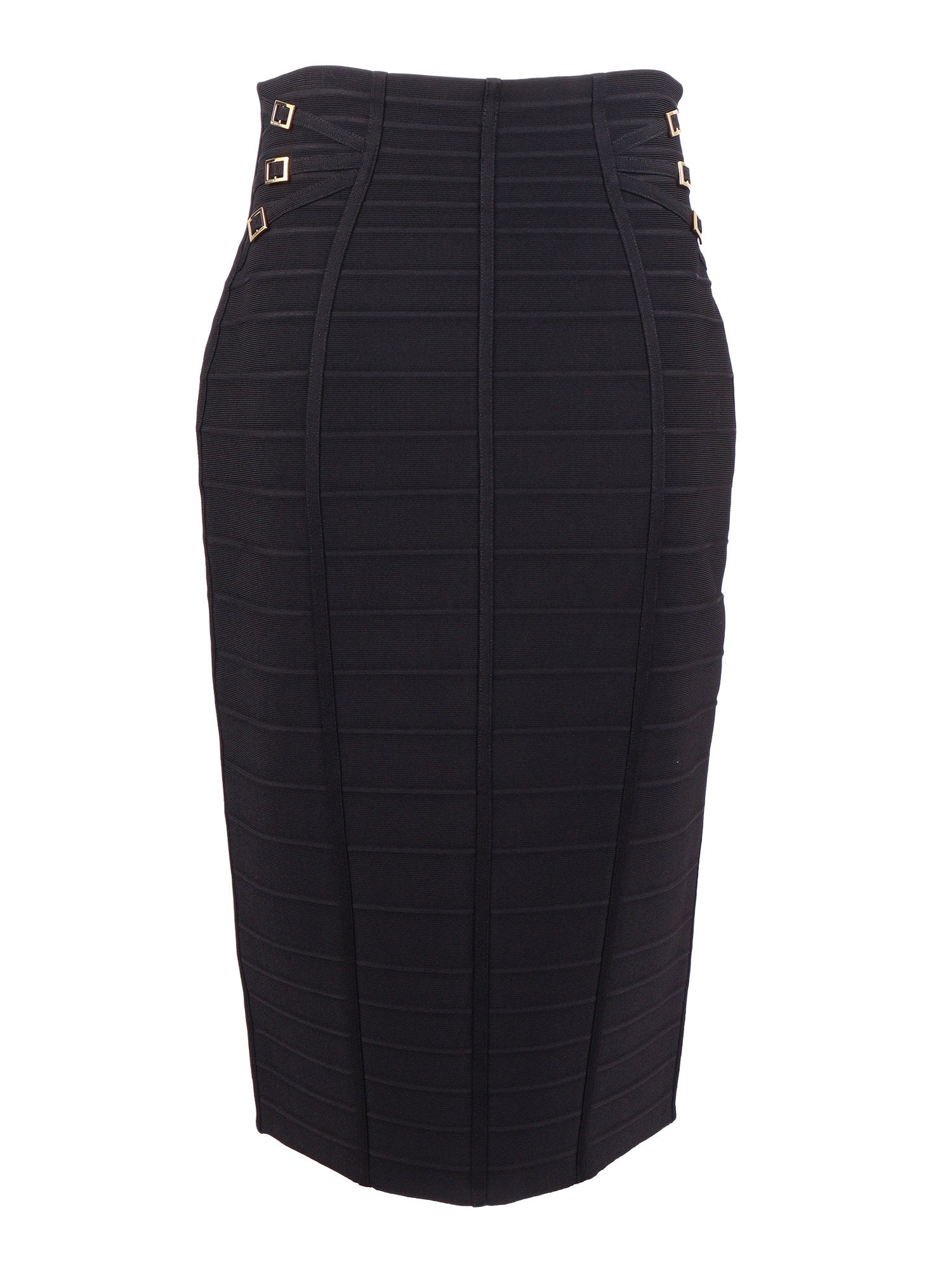 Womans Knitted Skirt Black Viscose Polyamide