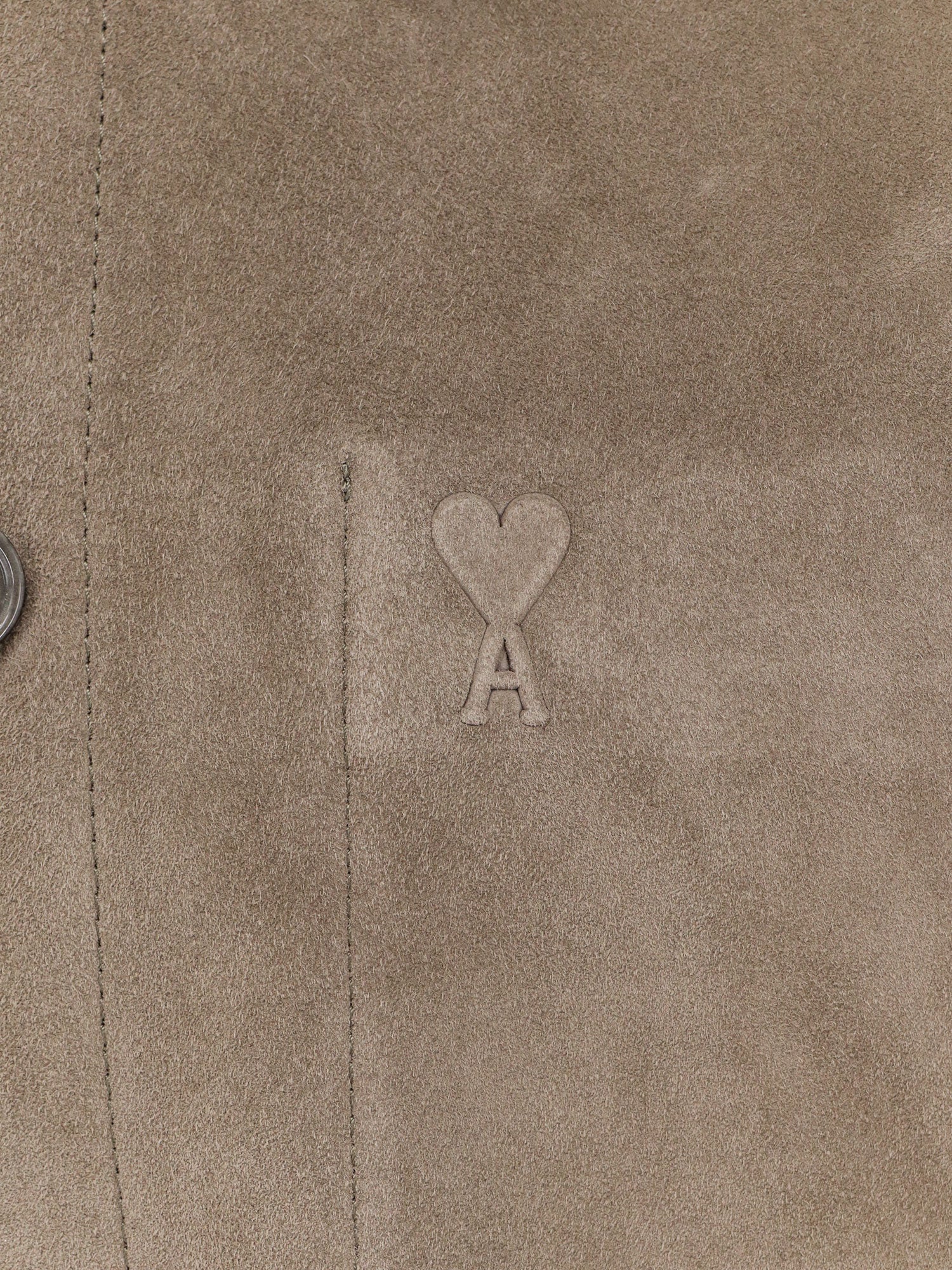 Ami Paris Jackets Grey Suede