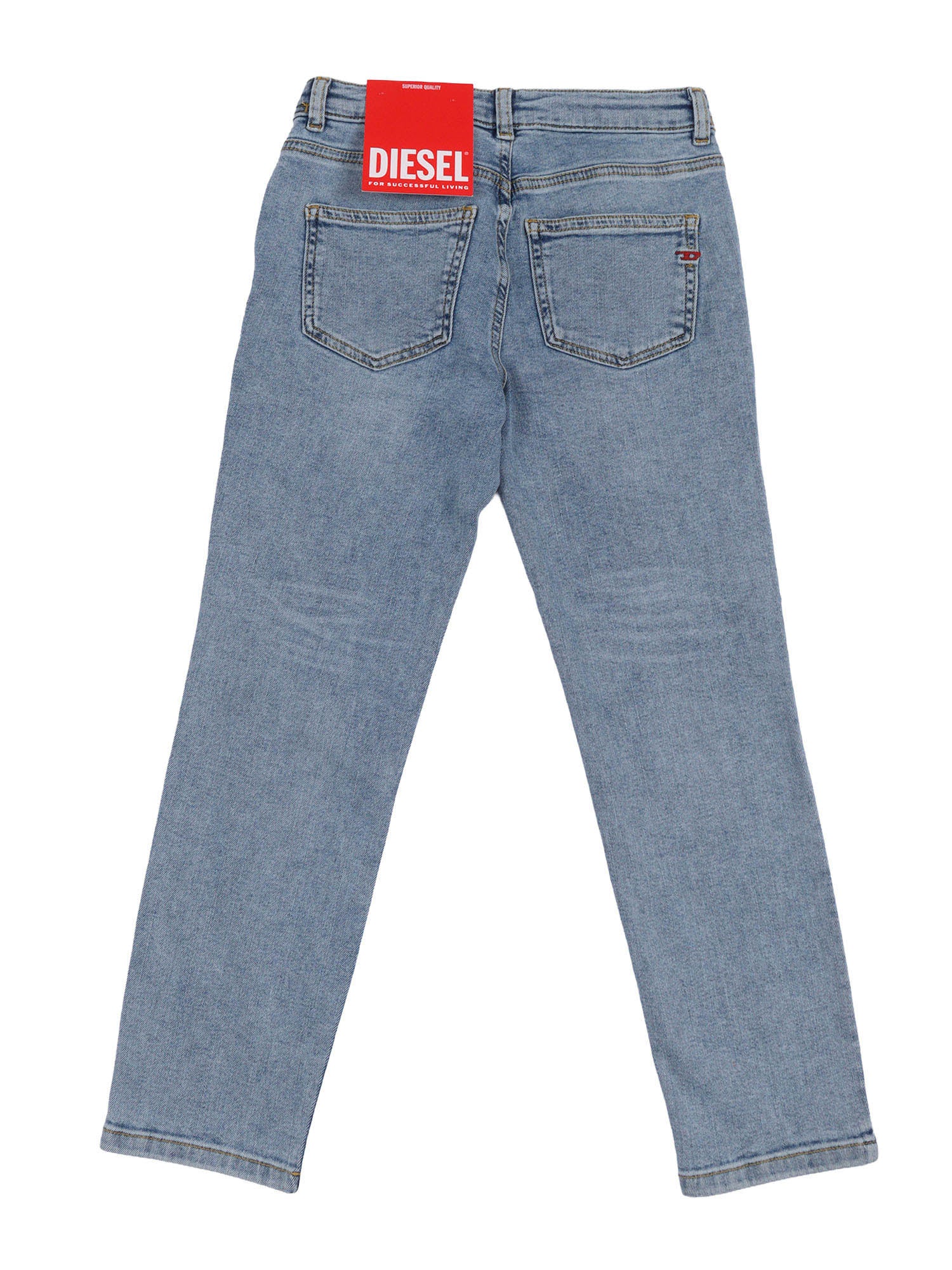 5 pockets Blue Cotton Elastane Jean