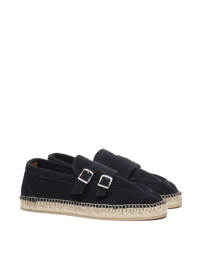 Eleventy Flat Shoes Blue Linen
