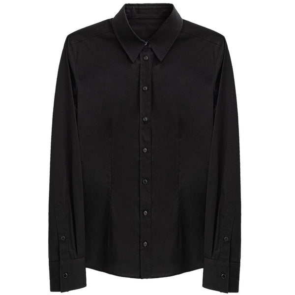 Dolce & Gabbana Stretch cotton poplin shirt in black