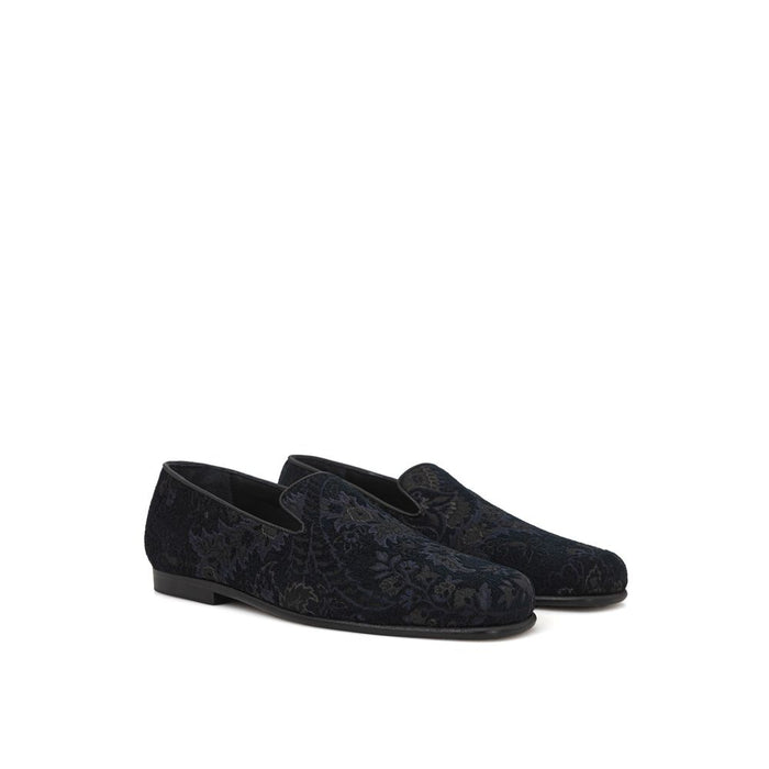 Etro 52% Viscose loafer in navy — view 2