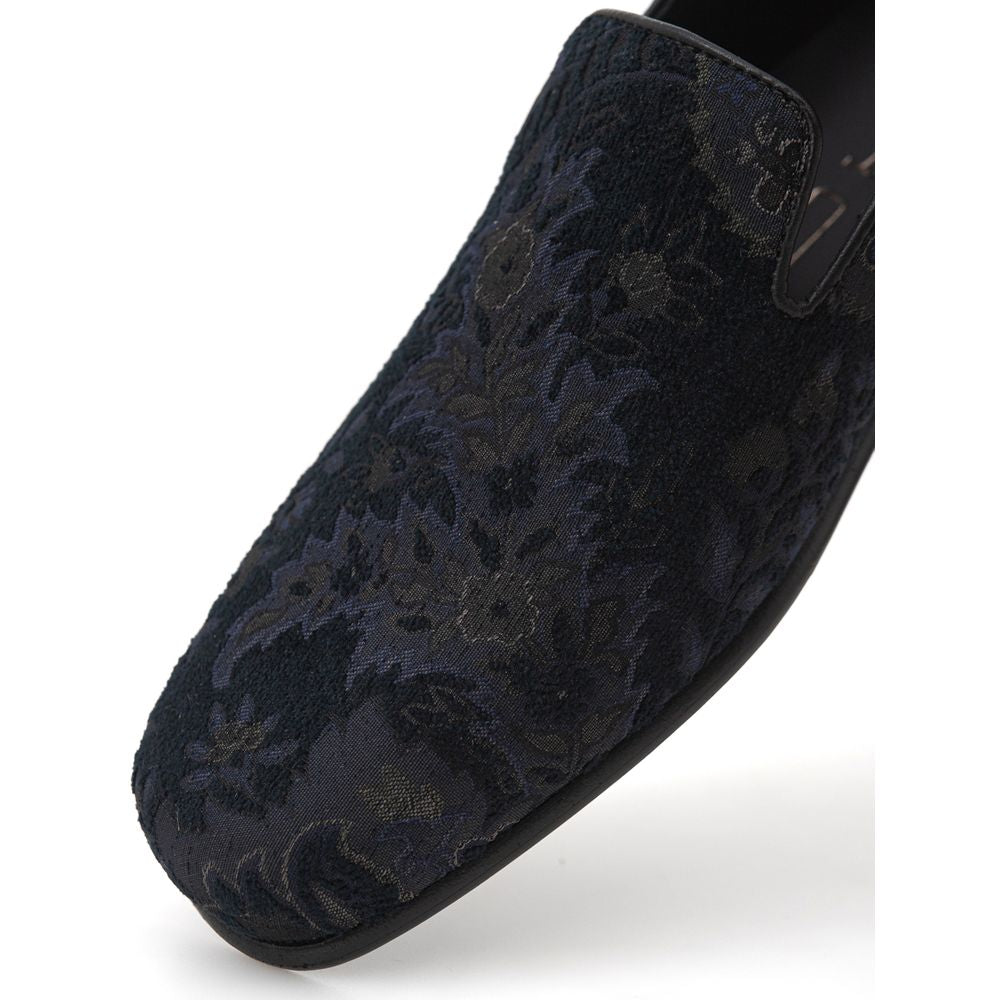 Etro 52% Viscose loafer in navy — view 4