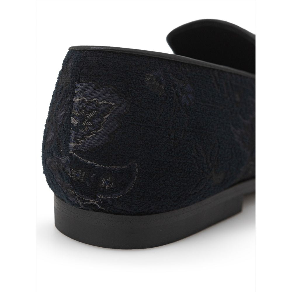 Etro 52% Viscose loafer in navy — view 6