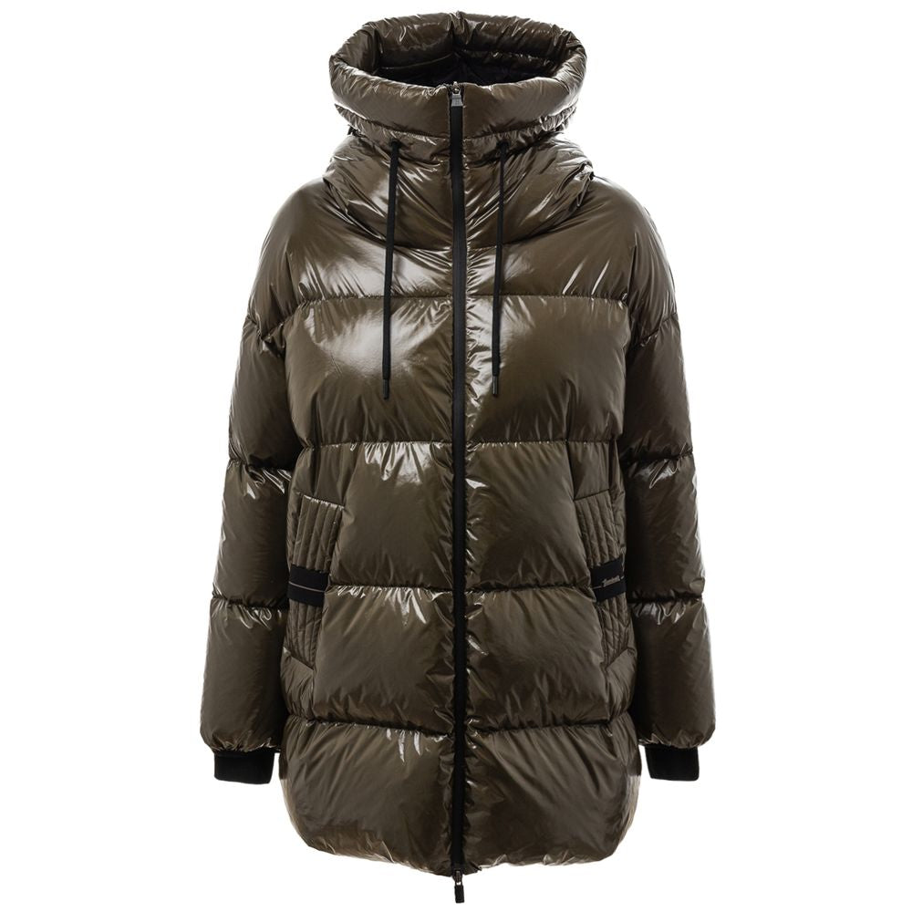 Herno 100% Polyamide shell; Goose down padding down jacket in green