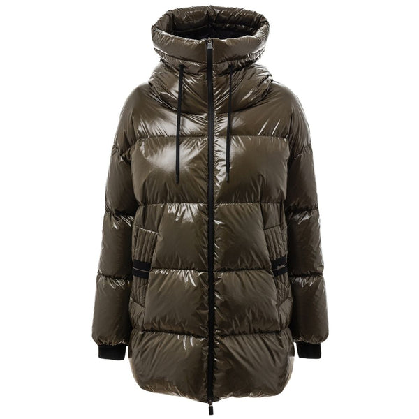 Herno 100% Polyamide shell; Goose down padding down jacket in green