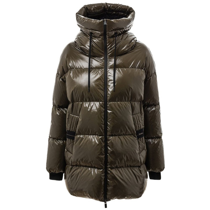 Herno 100% Polyamide shell; Goose down padding down jacket in green