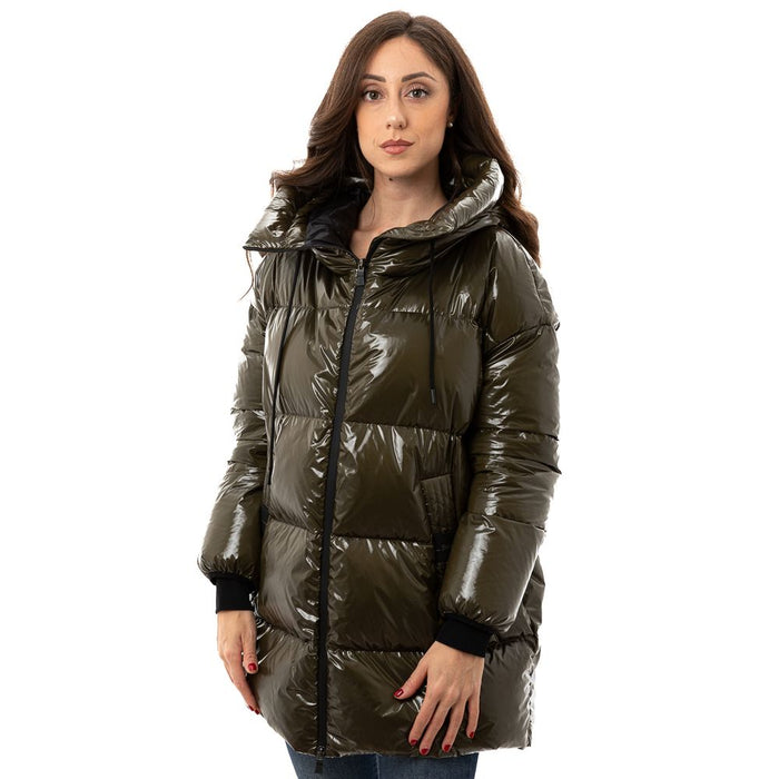 Herno 100% Polyamide shell; Goose down padding down jacket in green — view 2
