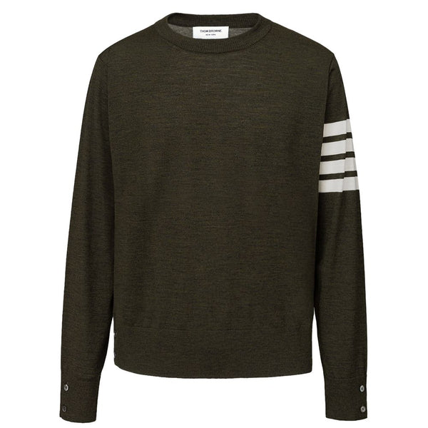 Thom Browne 100% virgin wool sweater in green