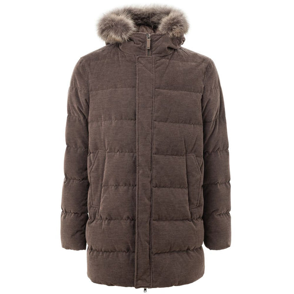 Herno 70% Cotton down jacket in brown